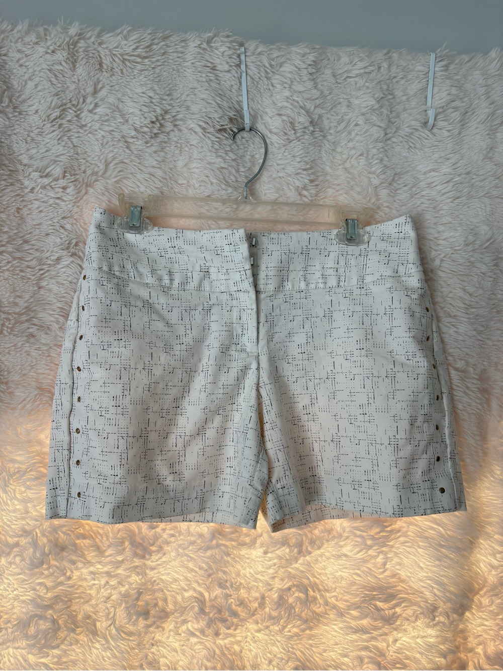 Apt. 9 White Eyelet-Trim Cargo Shorts